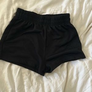 black sweat shorts